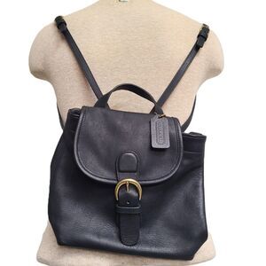 Coach Bantam Authentic Daypack Mini Backpack Bucket Black Leather 4152 Minimal